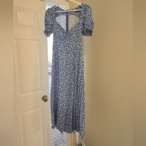 Reformation Lacey Blue and White Floral Madi Dress